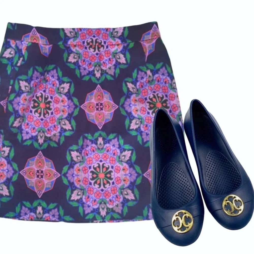 Floral Patterned Skirt - Multicolor